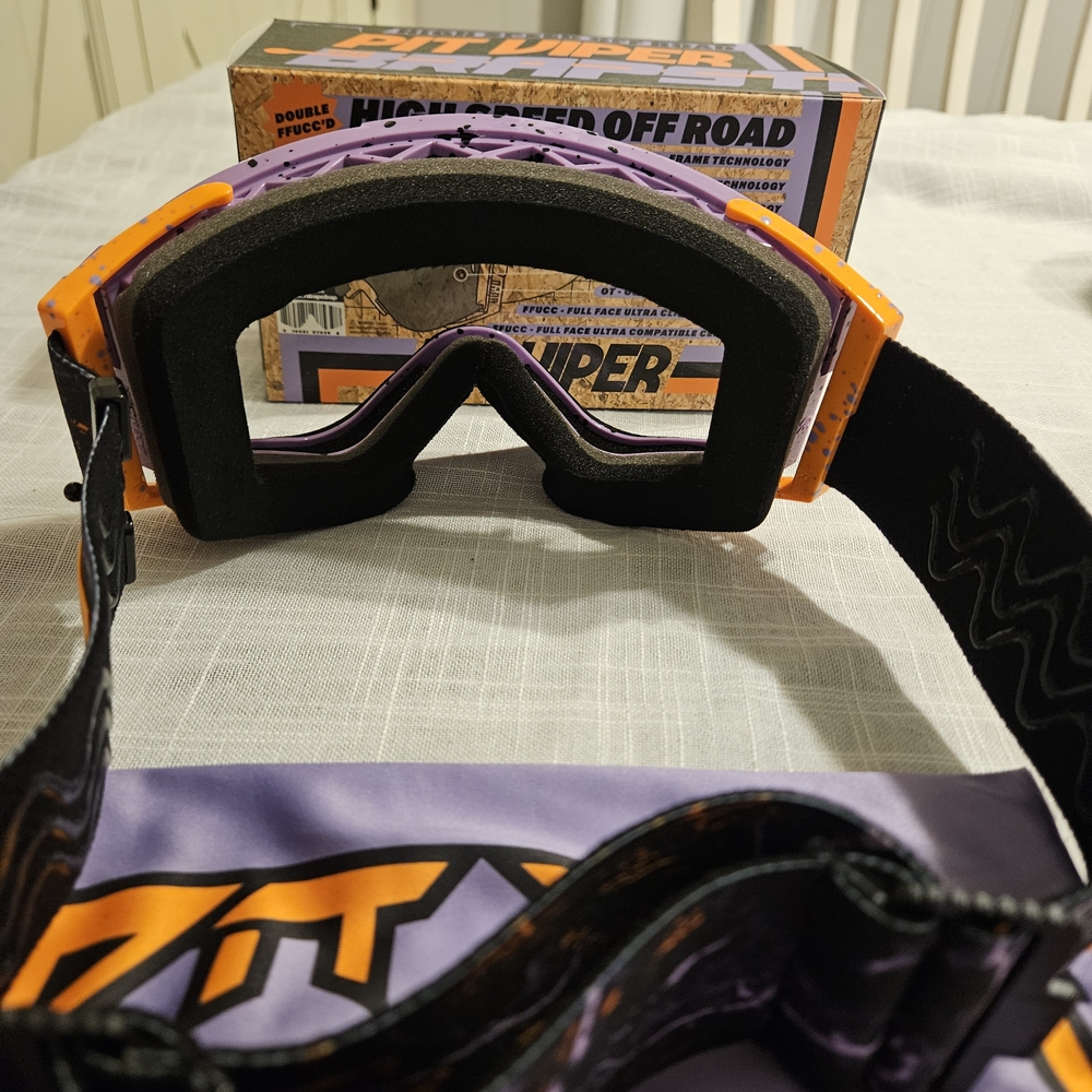 Pit Viper  The BrapStrap High Speed Off The Roaf Goggles - Purple and Orange NEW - Picture 3 of 3